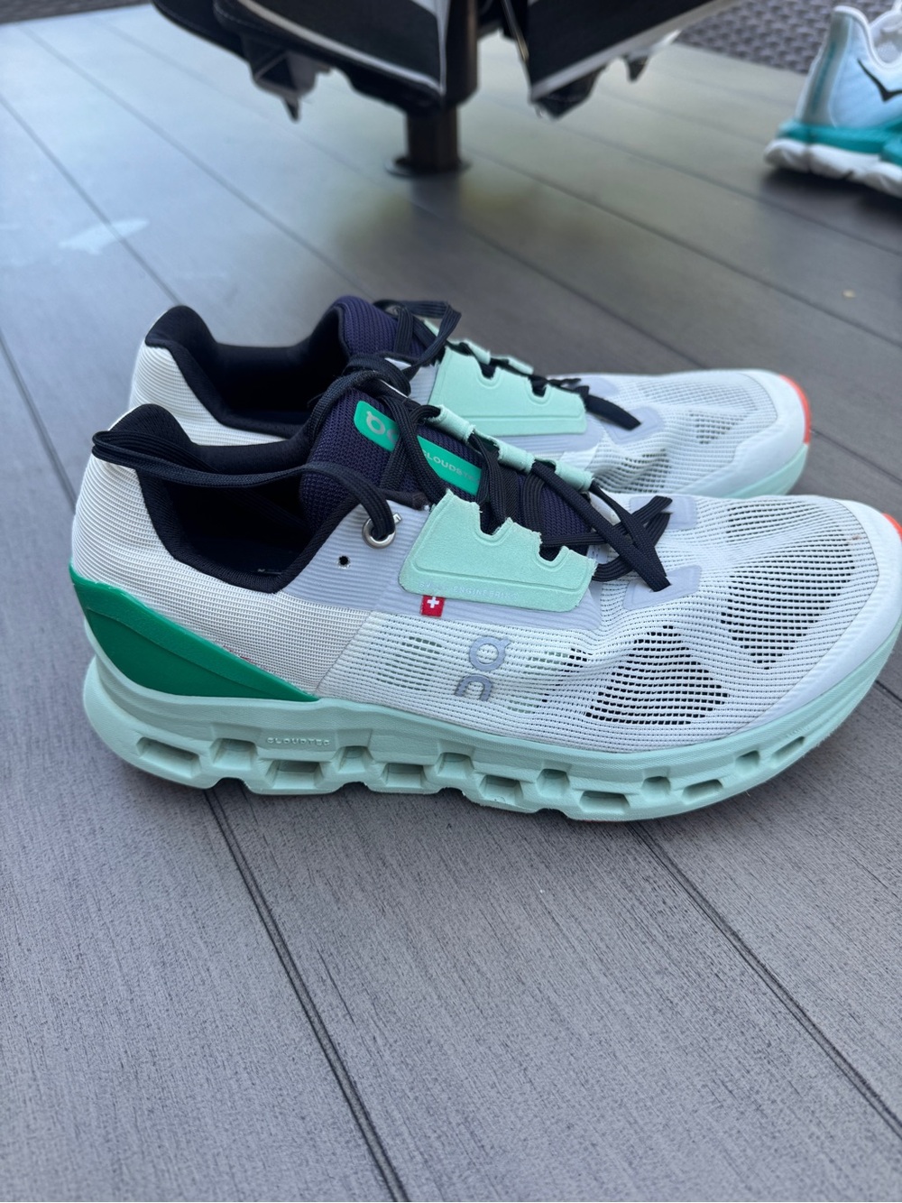 On Cloudflow Women's Athletic Shoes - Mint/White